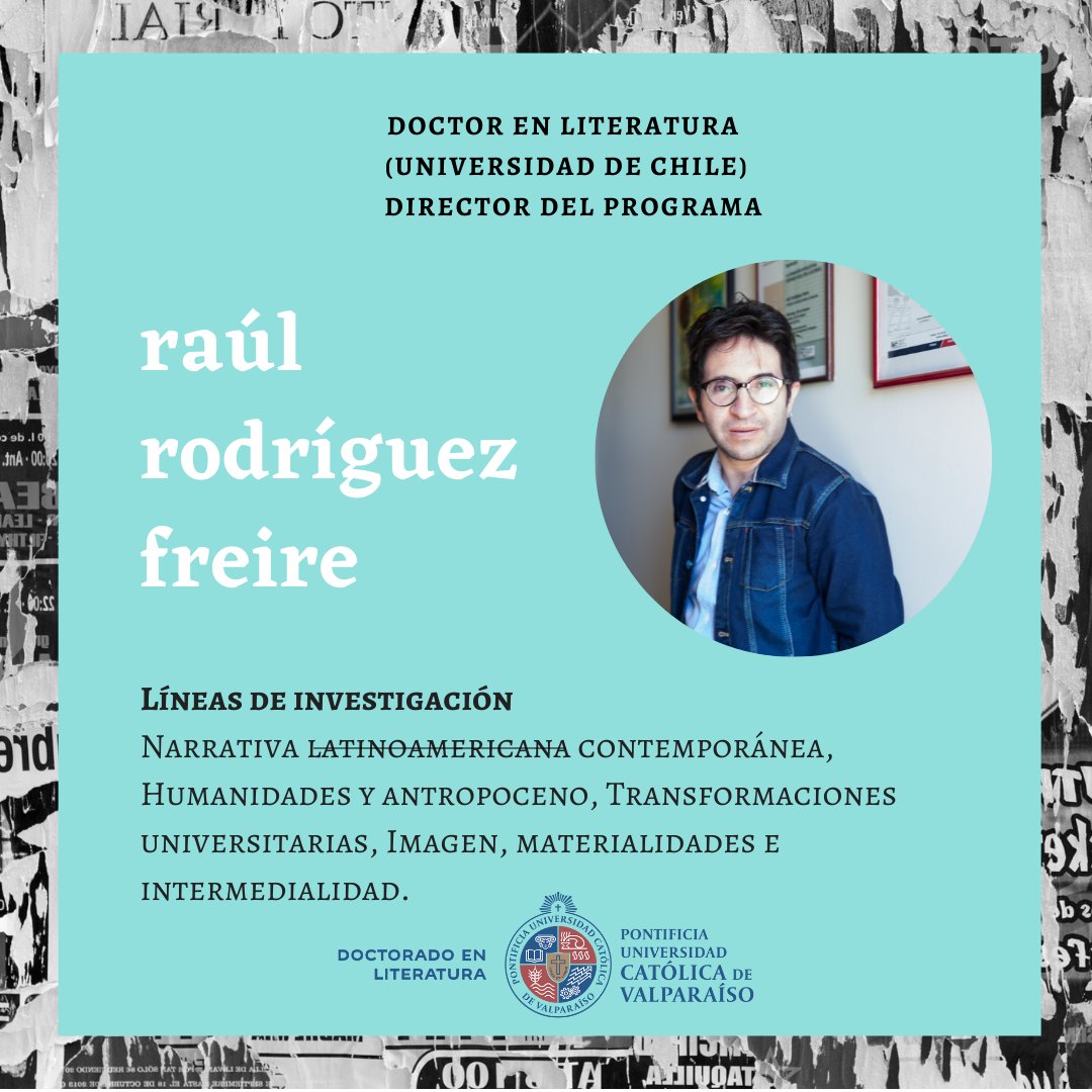 ¡Recuerda que ya puedes postular a nuestro Doctorado en Literatura! Además, dejamos por acá algunos investigadores que forman parte de nuestro equipo académico. 

Más información en: pucv.cl/pucv/facultad-…