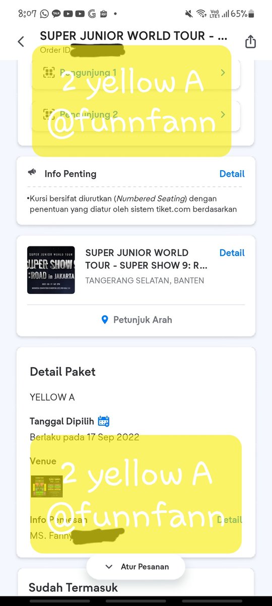 funnfann's tweet photo. (HELP RT)
WTS / WANT TO SELL #SS9inJKT
2tickets YELLOW A 
- Harga asli,NO FEE
- Diurus sampe tiket fisik
- Bisa cicilan sampe hari H
- Bisa shopee/toped
- Ambil 2 fp nego tipis yaa

Alasan jual krn udah dpt tiket yg aku mau.
Yg mau tanya2 bisa dm aja ntar lanjut wa.
#SS9inJakarta https://t.co/HtYJeFCK28