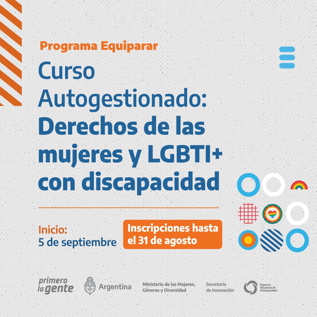 NormaLopezSF's tweet photo. 📖 👩‍🦽 | Programa #Equiparar

@andiscapacidad y la Secretaría @InnovacionAR abrieron las inscripciones para un nuevo curso virtual y autogestionado 👇🏽

Sumate a la formación gratuita sobre acceso a derechos para #Mujeres y #LGBTI+ con discapacidad.

+ info https://t.co/IN19C9qwcp https://t.co/Wsrjz08J9i