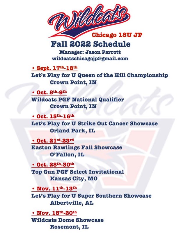 I am so excited to start the season with <a href="/WildcatsChiJP/">Wildcats Chicago 18u JP</a> ! <a href="/FGCU_Softball/">FGCU Softball</a> @FGCUSBDeiros <a href="/Utah_Softball/">Utah Softball</a> <a href="/PacificSoftball/">Pacific Softball</a>