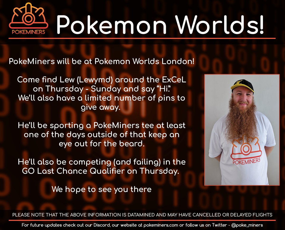 poke_miners's tweet image. PokeMiners will be at #PokemonWorlds! Find @lewymd in the ExCeL and say Hi. We'll also have some pins to give away (While they last!)