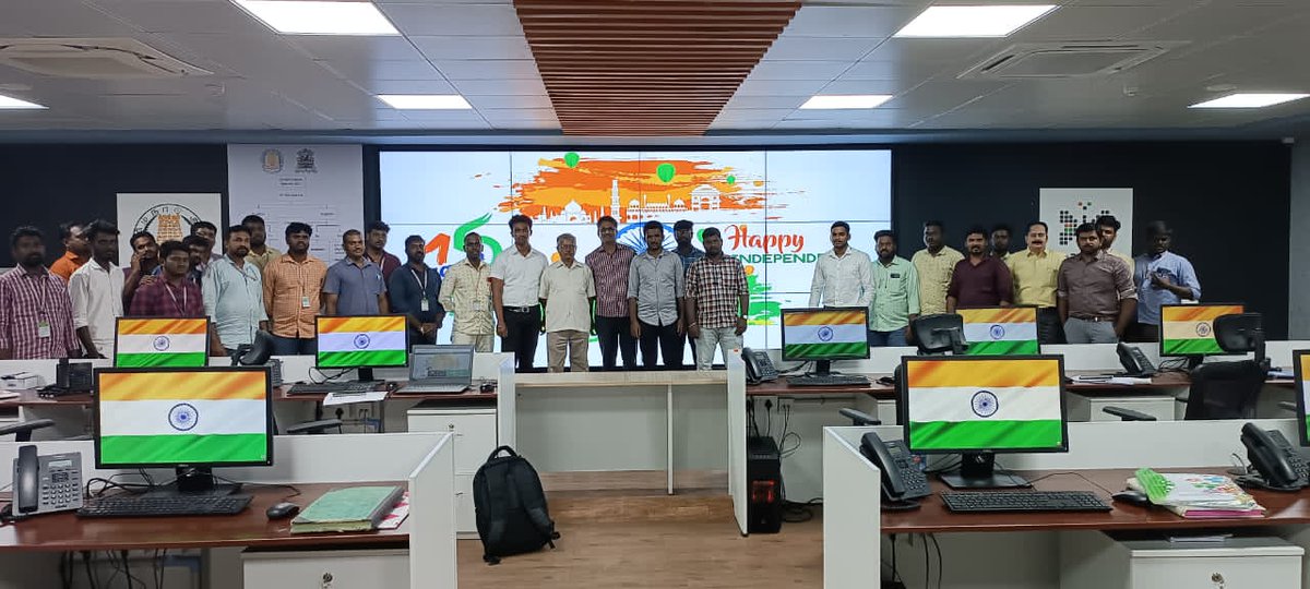Coimbatore Smart City celebrating the Grandeur of 75th Indian Independence day to Demonstrate the Usefulness of ICCC. 
#100ICCC #75thIndependenceDay #smartcities