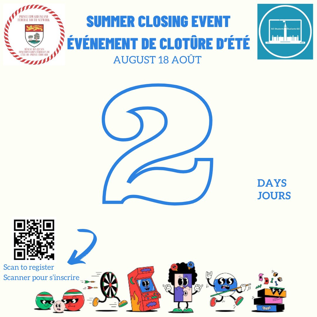 PEI_FYN's tweet photo. We’re only 2 days away from our summer mixer! 🤩Seulement 2 jours avant notre 5 à 7! 🥳 Tickets/Billets ➡️ https://t.co/vRxqNsEaVF https://t.co/7OoLUawaSp