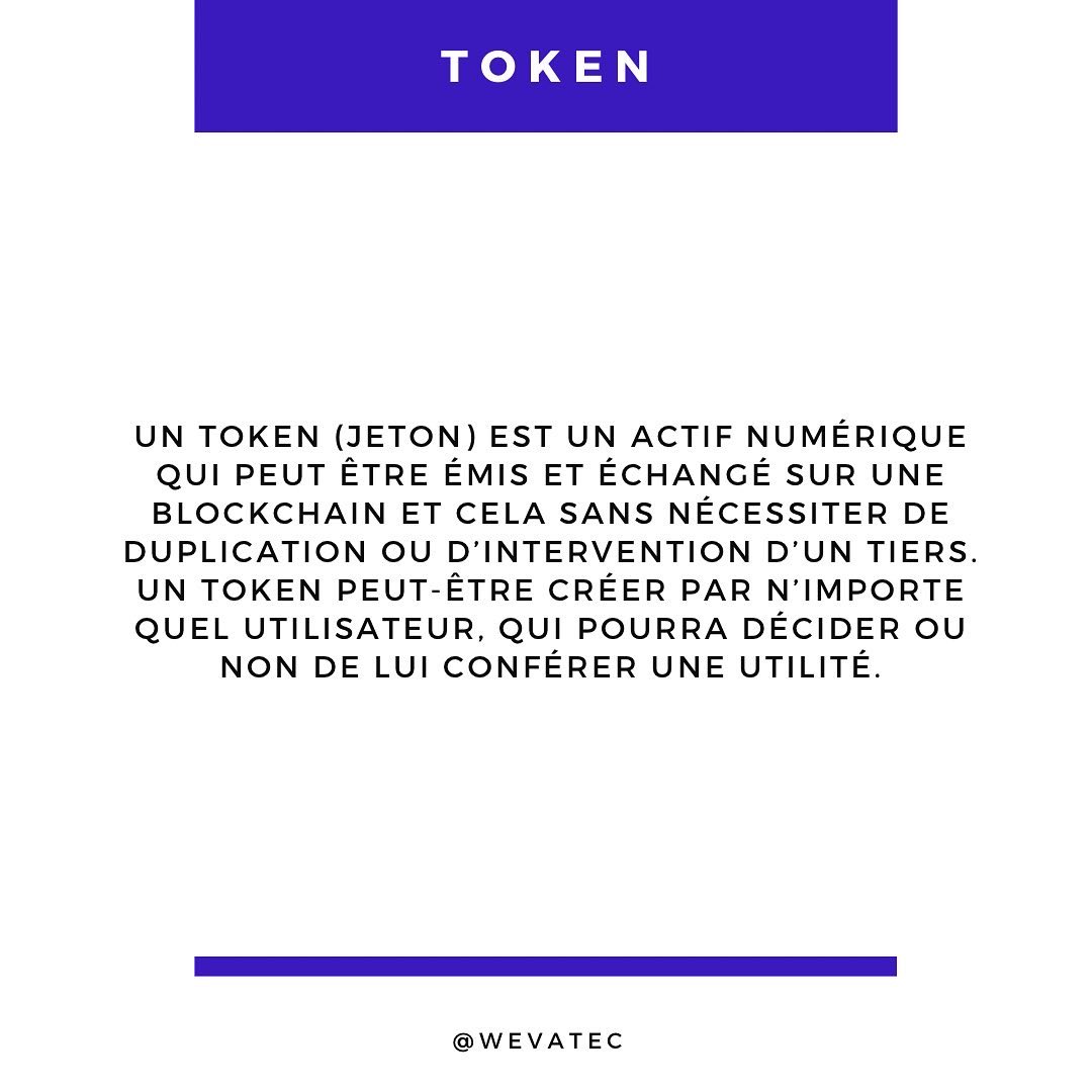 wevatec's tweet photo. Qu’est-ce qu’un Token ?

#LearnWithWevatec #Wevatec_R1 #Bitcoin https://t.co/u0ovU42sHw