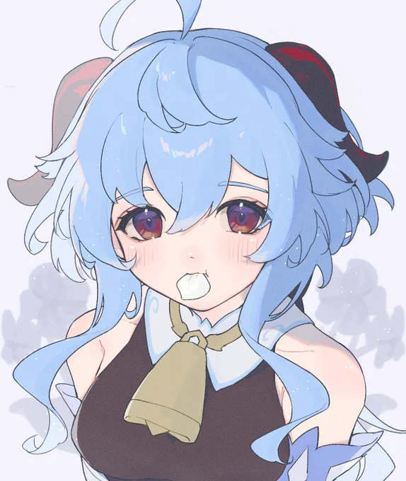 清心もぐもぐ甘雨ちゃんお気に入り絵だ 