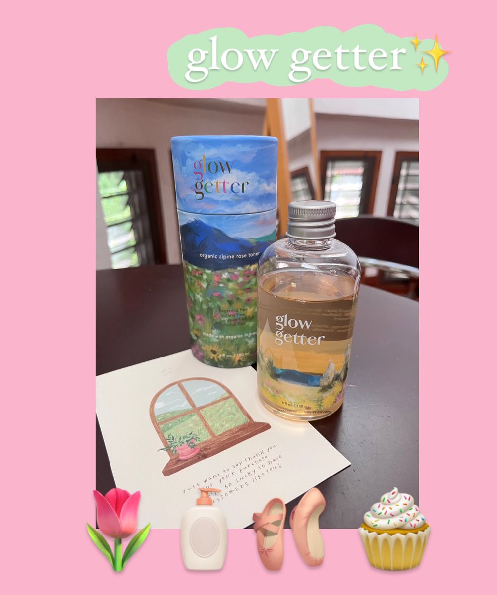 mmlittlebunny's tweet photo. ได้น้องคนนี้มาแล้วววว💖🌻
Glow Getter organic apline rose toner 
🩰🫧🧁🌷 @glowgetter_ 

#glowgetter #tonner #organicskincare https://t.co/JszhGGPzbX