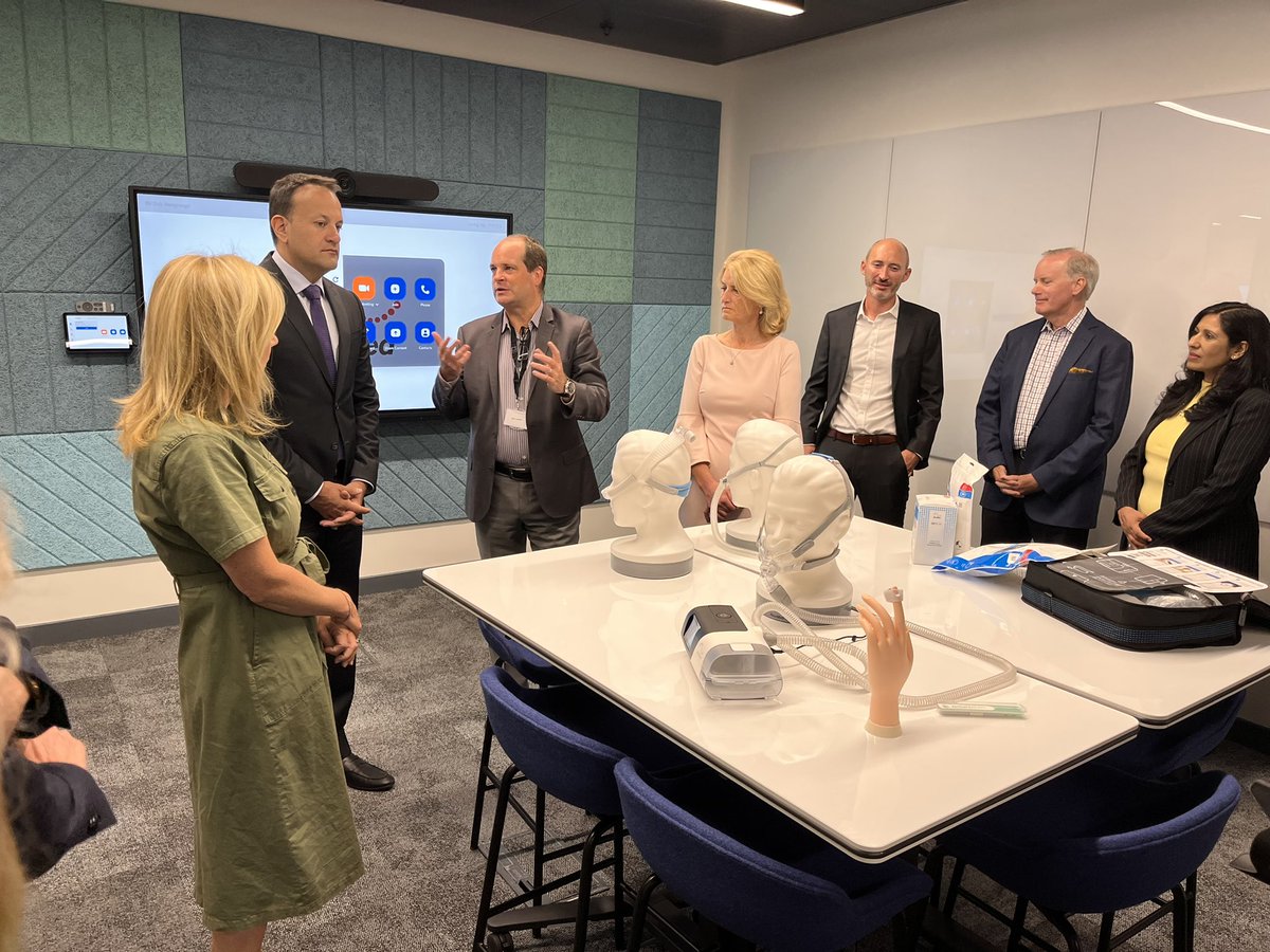 josephamadigan's tweet photo. Next up is @ResMed in Sandyford. A medical technology company that is investing €30m and 70 new jobs. Fascinating to see some of their life saving respiratory equipment up close and in their beautiful new offices. @LeoVaradkar @IDAIRELAND https://t.co/7v5pXMG0o0