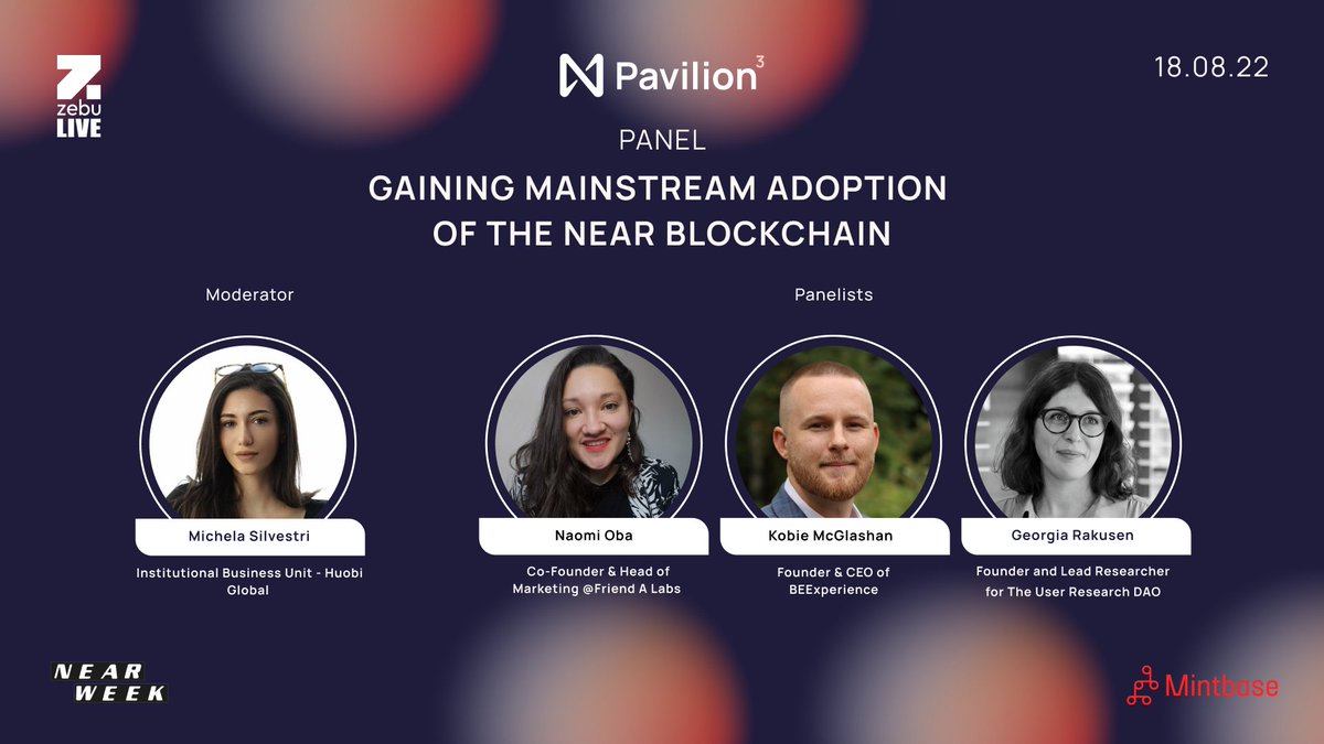 kdotcrypto's tweet photo. Pleased to be speaking at the @NEARFoundation &amp; @zebudigital NEAR Pavilion event this Thursday!

If you're in London, be sure to stop by and say hello!

Looking forward to the discussion of how we ensure continued growth on $NEAR with: @G_Rak &amp; @MichelaSilvestr https://t.co/BX4sJKpT41