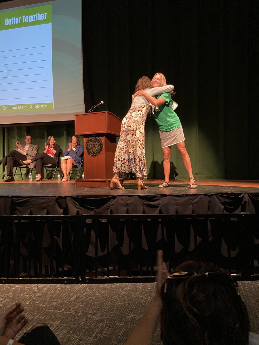 mrs_poff's tweet photo. Ms. Kuchinka from @sceDCSD is getting recognized Convocation at @DublinCoffmanHS #bettertogether https://t.co/3faEqCI691