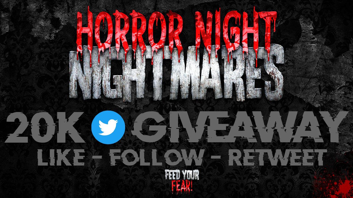 HNNightmares's tweet photo. Thanks again for getting us to 20K! We have a special little giveaway for you! Make Sure you follow us, like and retweet this tweet! We'll pick a winner on 8/19! #HHN #HHN31 #HHNForever #HHNatHOME https://t.co/O1G5laJxPr