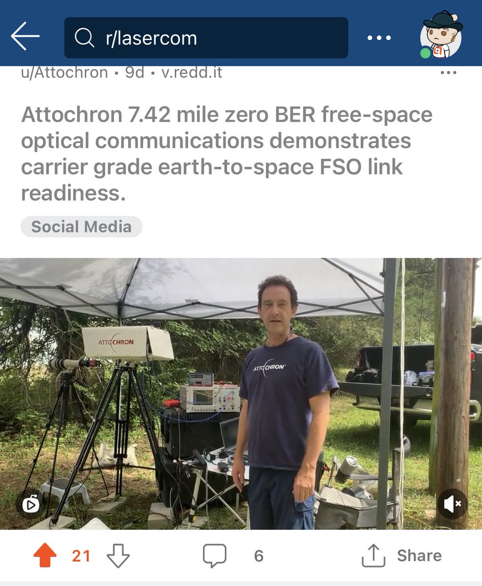 Attochron1's tweet photo. Attochron is burning up reddit! Come join the fun with: u/attochron at r/lasercom #5g #reddit #attochron #femtosecond #fso #opticalwireless #backhaul #fronthaul #0BER #venturecapital #disruption
https://t.co/72EuoD4LqA https://t.co/j1l079owhW