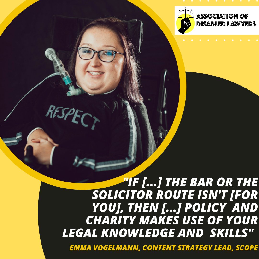 disabledlawyers's tweet photo. Our #disabilitypride continues beyond July. You can watch our #disabledlawyerandproud videos on our website at https://t.co/lFwc0Vtfzp. @emma_vogelmann's episode we talked about her policy work and role with @scope. https://t.co/JerV8GLvIC