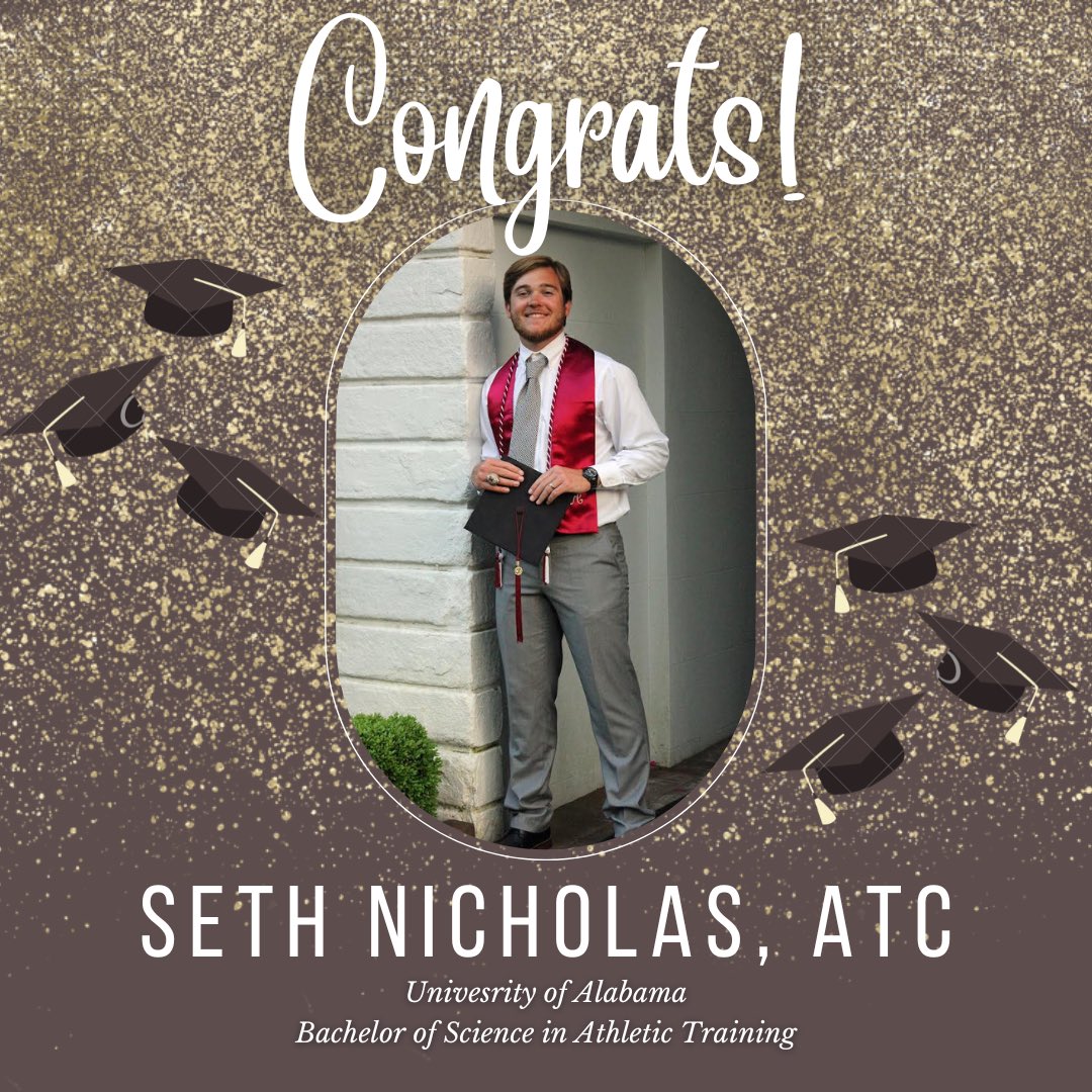 NATASLCreps's tweet image. Congratulations Seth Nicholas for graduating with a degree in Athletic Training!  Thank you for all your hard work with the SLC! Today we celebrate you!  We are so proud of you and can't wait to see what you will accomplish! 
#SLCGRADUATES2022 #NATASLC