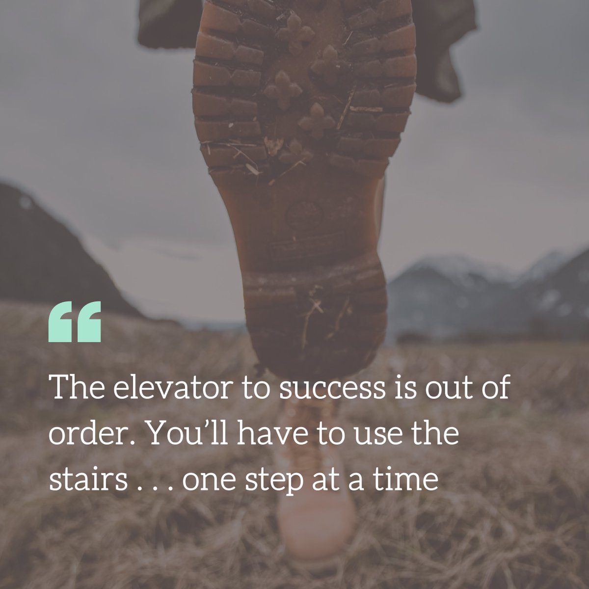 Never easy but you really just have to trust the process. Every step up is a journey that gives a lot of life's lessons. Savor the moment. No way but up...just do not give up.

#quoteoftheday
