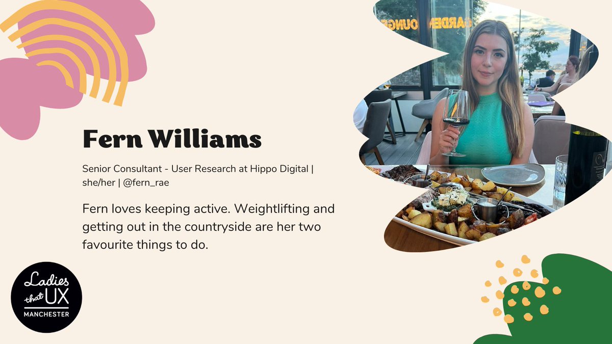 LadiesthatUXMCR's tweet photo. Say hello to Fern 👋
Fern’s volunteered with LTUX Manchester since 2018. She loves what a friendly and inclusive space it is and can’t wait to revive the community after a break through the pandemic! https://t.co/TtTmShZt6T