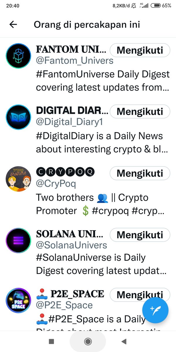 T2BigWin's tweet photo. @CryPoq @TOP_25_GEMS @Fantom_Univers @SolanaUnivers @Digital_Diary1 @P2E_Space Done✅✅✅ https://t.co/o8eeKaVuz3