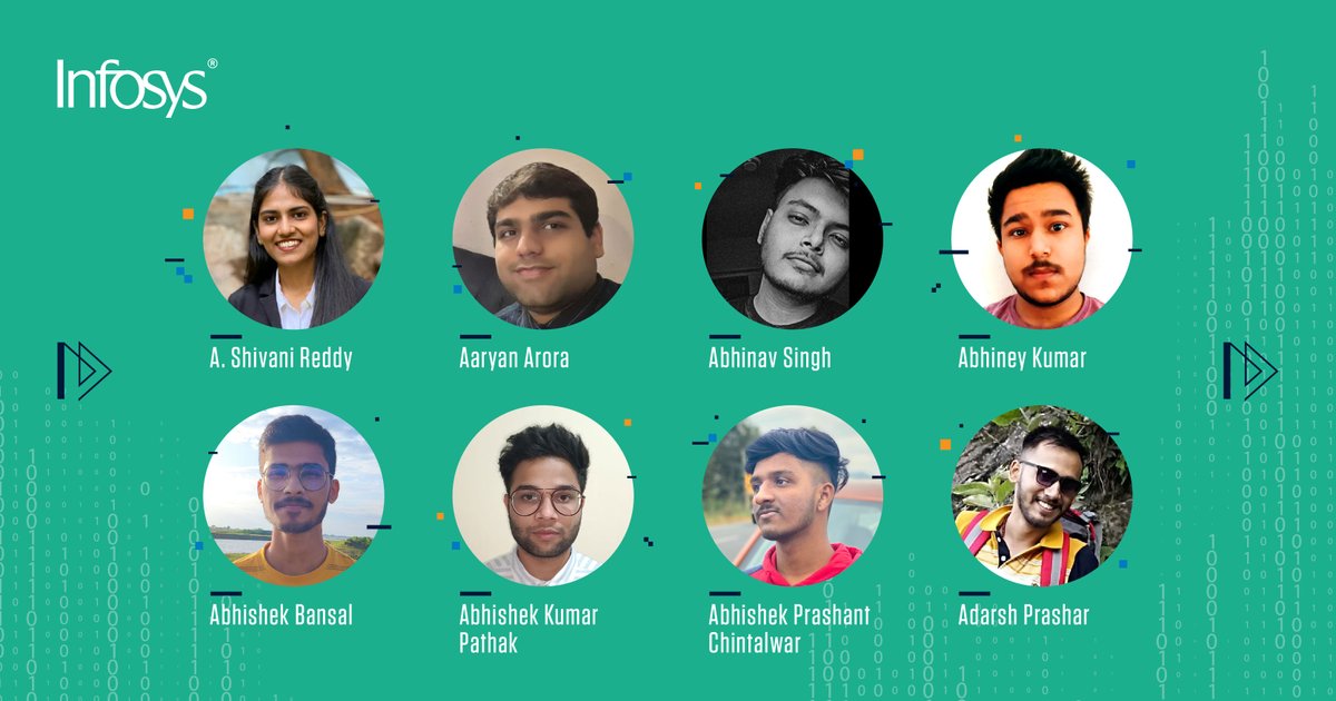 Infosys's tweet photo. Infosys congratulates the finalists of #HackWithInfy2022, India! Introducing the first set of Top 106 coders in the country. They will now compete for the top spot in the Grand Finale of the #Hackathon from August 26 – 31.
@Shivani52155430 @Abhishe60030956 @adarshprashar32 https://t.co/ABB6BvGoca