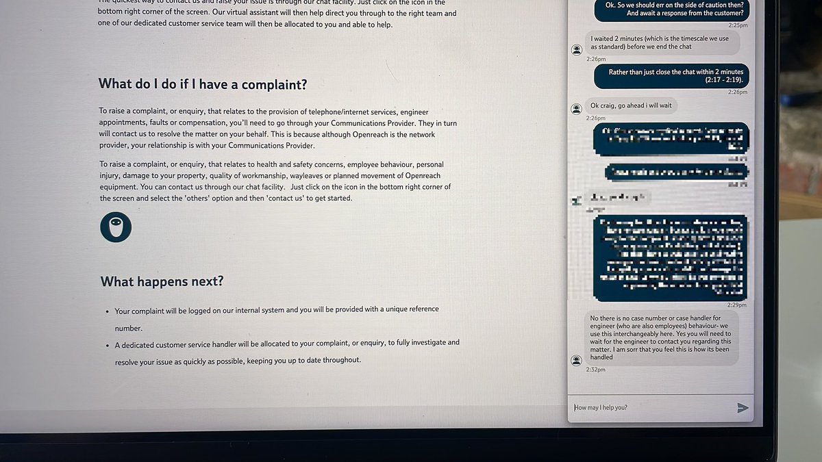 CLS_77's tweet photo. @OpenreachHelp can you please advise why this page is wrong? I have spent many hours with your customer advisors which has increased my complaint count from 1 to 5.
I need to raise more complaints but would like to ensure I can get the reference numbers as your own page states. https://t.co/jLVWLISqky