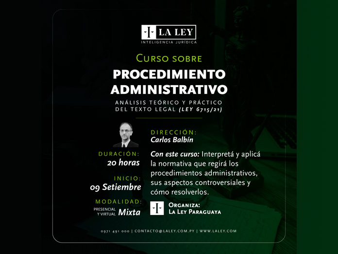 ABOGADOS AGENDAR ⚖📅🕙✍ | Organizan Curso de Procedimiento Administrativo <a href="/laleyparaguaya/">La Ley Paraguaya</a> 

Más detalles en 👉🤳 bit.ly/3w38kVF

#procedimientoadministrativo #abogadosparaguay #APrioriPY #Apriori
