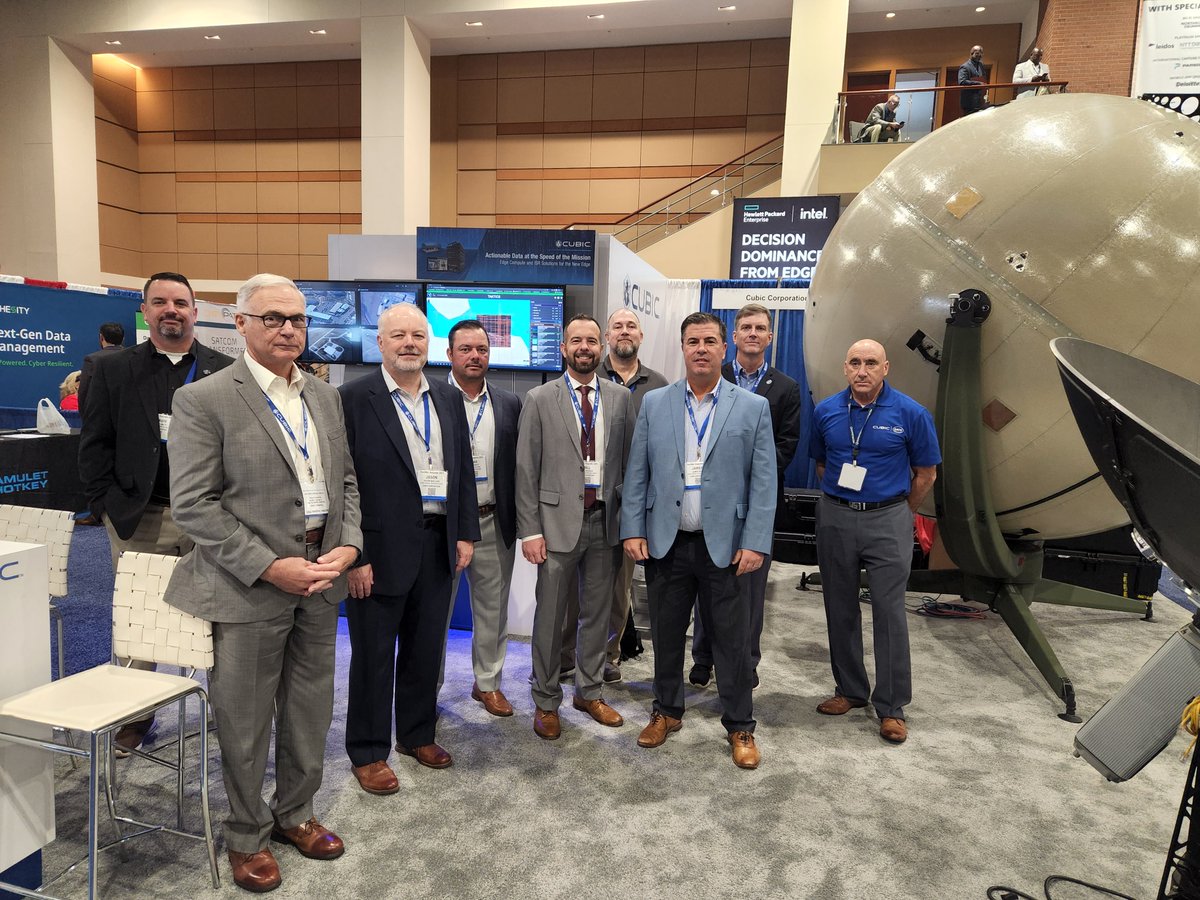 cubic_cmps's tweet photo. The #AFCEATechNet expo hall is open and our #USArmy team is fired up for a great week of customer engagements and demos. Connect with our experts to  learn more about out assured communications, edge compute and digital intelligence solutions 
https://t.co/jQhUqmD4Rv https://t.co/I8PixZkWZG
