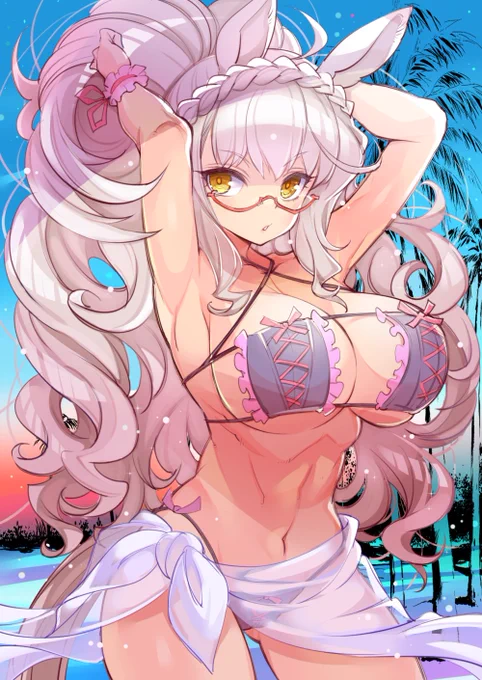 眼帯ビキニビワさん。#ウマ娘 #ビワハヤヒデ 