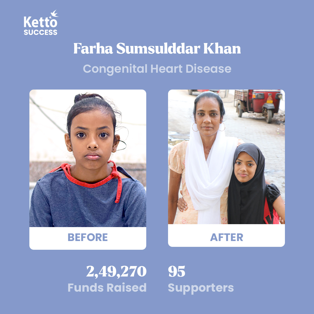 ketto's tweet photo. #KettoSuccess #UsingInternetForGood

"My daughter Farha was diagnosed with a congenital heart disease. It would have been impossible to save her if it were not for your contributions. May Allah bless all of you." -Amanaara (Mother)

Read more at: https://t.co/h5M956oqa0 https://t.co/31pt0Qrpde