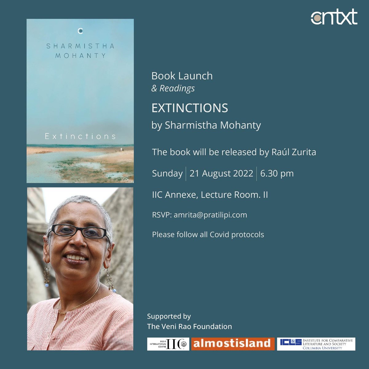 We are so excited to announce our first in-person launch in the all-new avatar! 🥳🌟
Presenting  Extinctions, Sharmistha Mohanty's brilliant new collection that moves seamlessly between prose&amp; poetry.
Come by for an evening of conversations &amp; a reunion of friends, old and new.