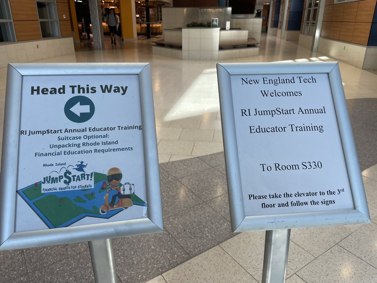 RIJumpStart's tweet photo. Thanks to all the RI teachers who are joining us at @NEInstituteTech today for the annual @RIJumpStart #FinLit educator training, sponsored by @Fidelity! #FinLitRI https://t.co/WUDeFQ73pO