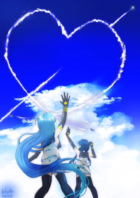 #青で繋がるみんなの輪 