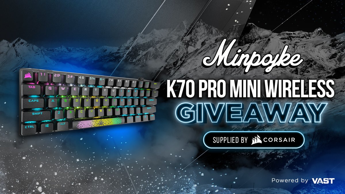 VastGG's tweet photo. Today’s contest is a K70 Pro Mini Wireless. Perform these tasks via the link below:

-  Rt and like this tweet
-  Follow @Minpojke_ &amp; @VastGG 

Follow this link to enter the contest: https://t.co/fbVTnHusru https://t.co/HSQilSb42G