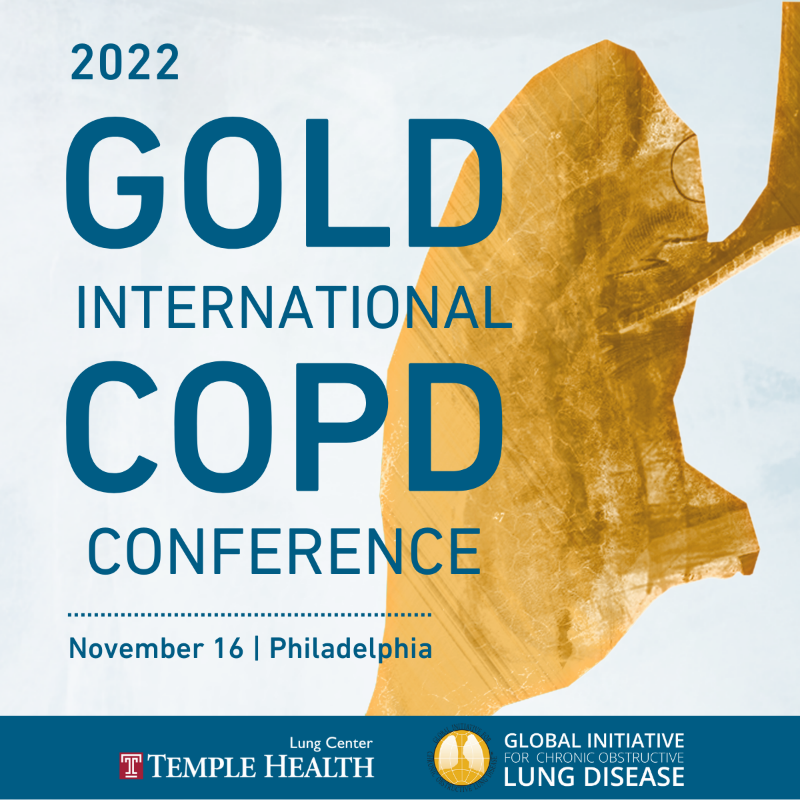 TempleLung's tweet photo. Join global #pulmonology leaders from @TempleLung and @GOLD_COPD at the 2022 GOLD International COPD Conference, covering the latest strategies in the diagnosis, management, and treatment of patients with #COPD. Earn up to 7.5 CME/CE Credits - register today. #GOLDCOPD2022