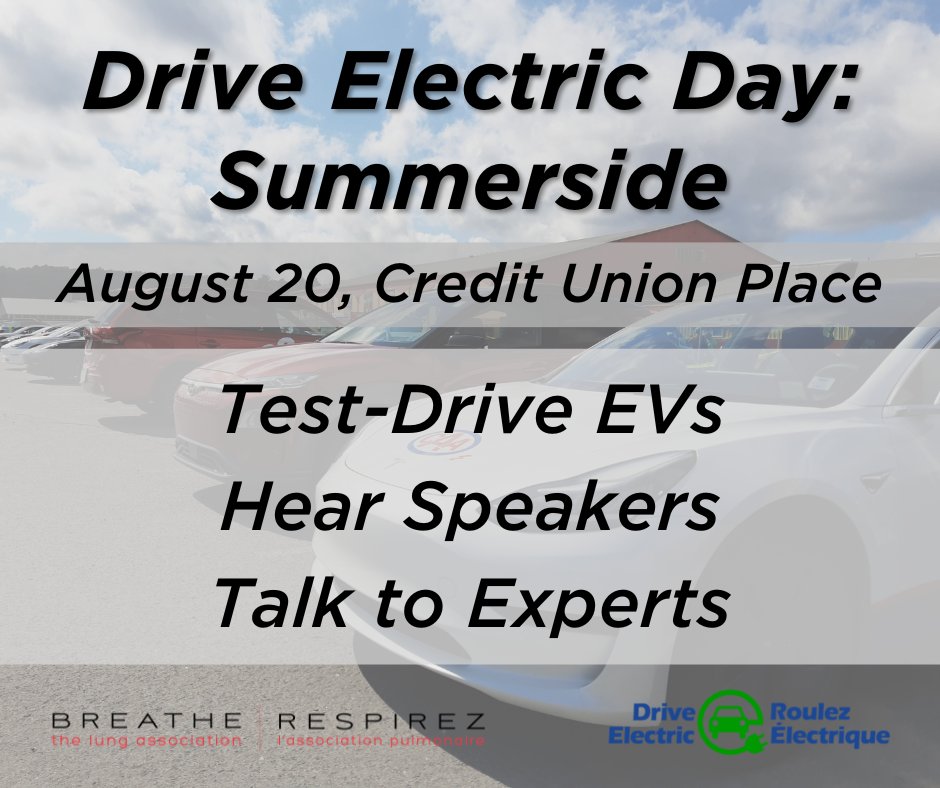 DrvElectricAtl's tweet photo. Test-drive an #EV and talk to experts in EVs, cycling, environmentalism, and more in #Summerside #PEI this weekend! #DriveElectricDay https://t.co/Rh4vgI9TCq
Suivez le lien pour réserver votre essai route d’avance! #JourneeRoulezElectrique https://t.co/yKRe5Yvpej https://t.co/ja3PIHjghN