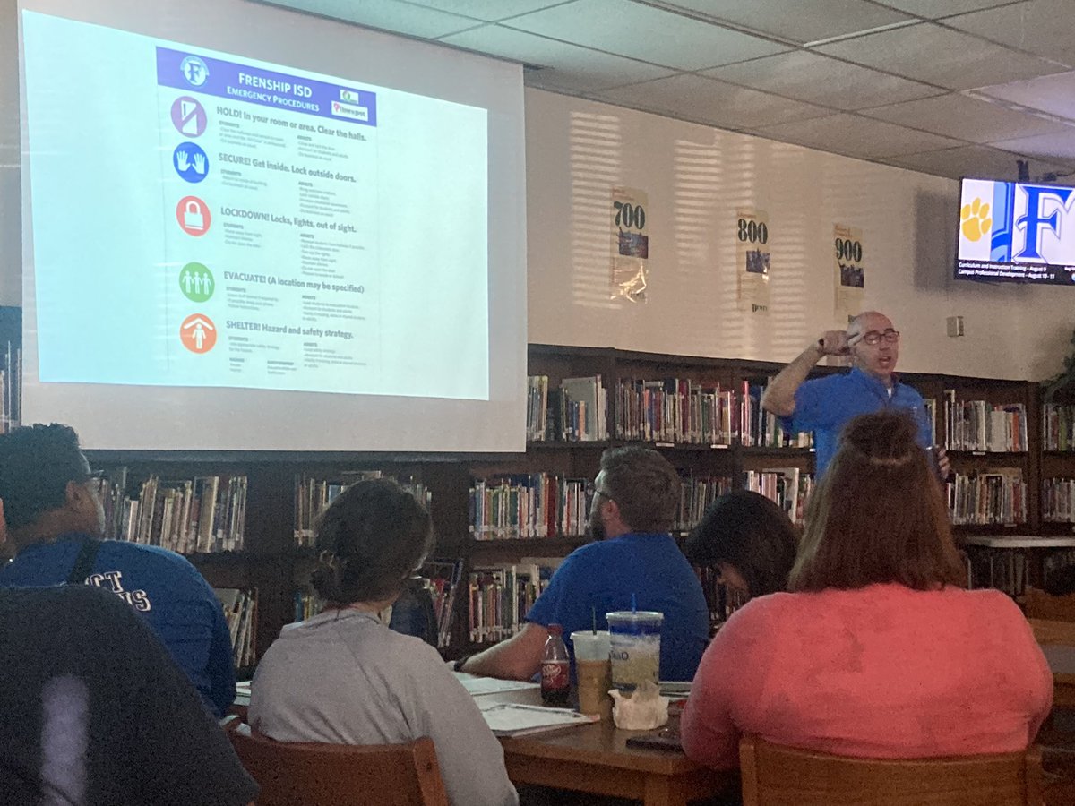 FrenshipMS's tweet photo. Safety and security is of the utmost importance at FMS. Teachers and staff are receiving special training this morning. https://t.co/OBYUyCnqgw
