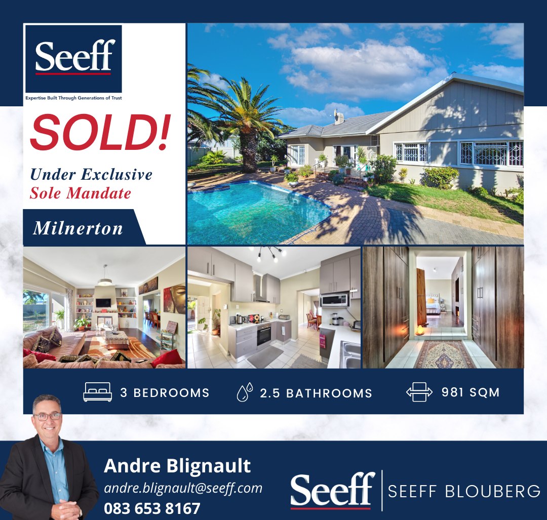 SOLD!! 👏👏👏
-
Congratulations to Andre Blignault for a successful sale!
-
blouberg.seeff.com
#SeeffBlouberg #SOLDproperty #successstory #propertymanagement #SeeffYourWayHome