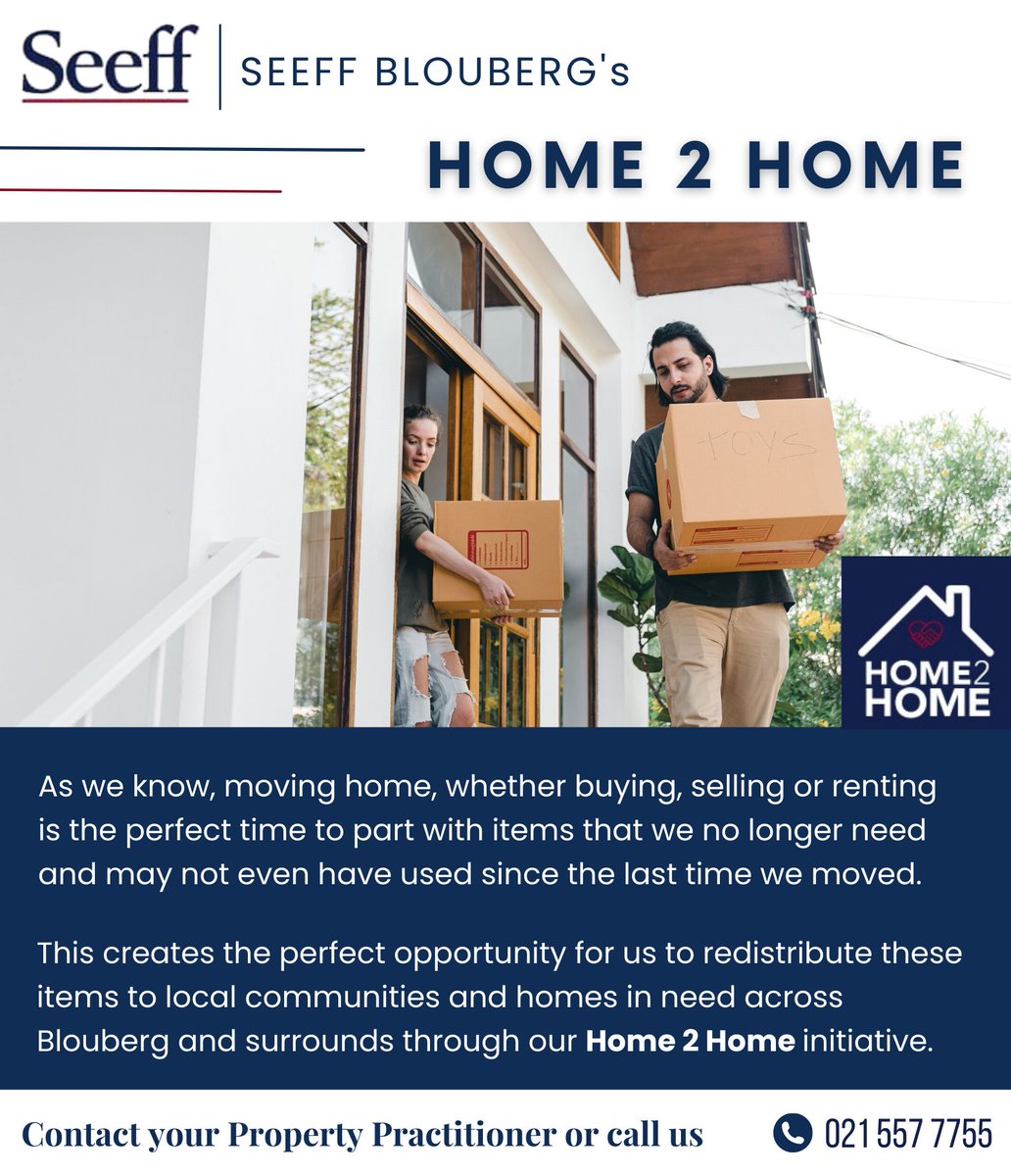 We have launched a unique social responsibility campaign which provides an opportunity for homeowners to donate items for distribution to people in need ✨
-
-
blouberg.seeff.com
#HomeIsOurStory #SeeffBlouberg #SeeffCares #helpingthecommunity #SeeffProperties #leadership