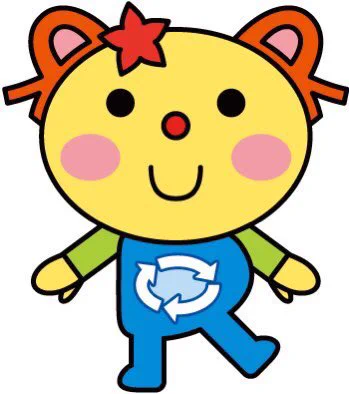 Kawarun, who has "R"s for ears, promotes reducing, reusing, and recycling in Kawasaki City. 