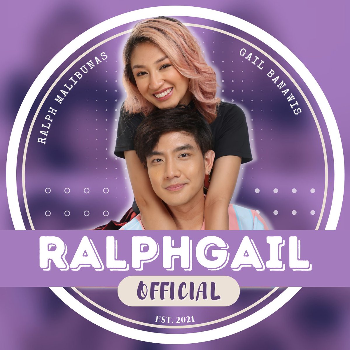 RalphGailOFCL's tweet photo. A New Era Has Come 🥂

This is the new and improved RALPHGAIL OFFICIAL—managed by the solid supporters of #RalphMalibunas and #GailBanawis 💜

Follow us for updates and announcements!

#RalphGail #RALPHGAILis4U 
@ralphhmalibunas @struggail https://t.co/vBA9RLjqJS