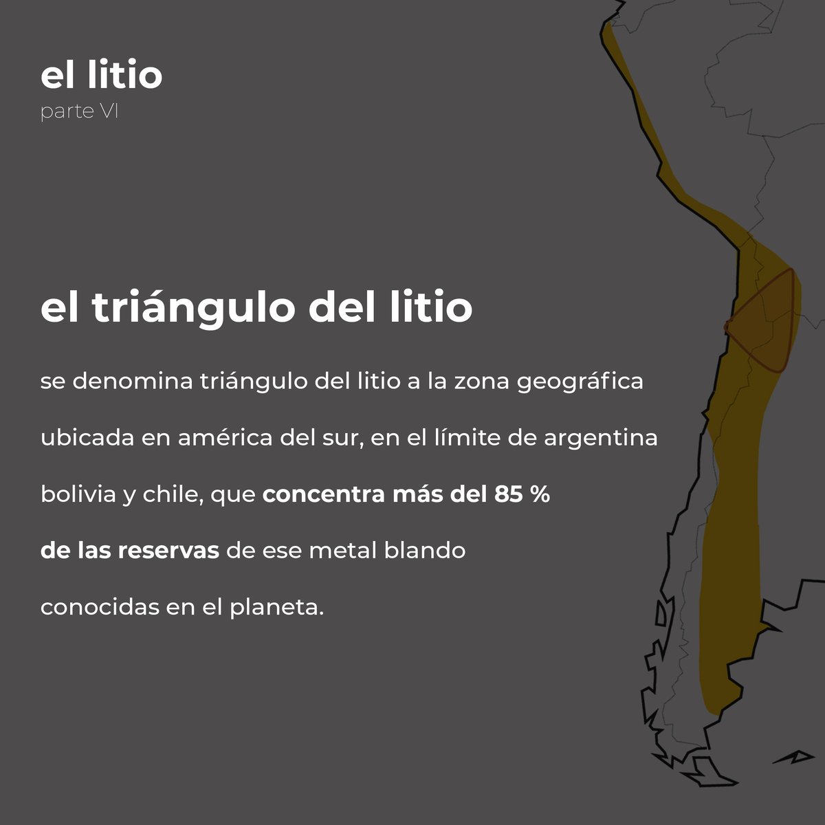 TEPSISA's tweet photo. Todo lo que tenés que saber sobre el #LITIO | Parte VI 
👉🏻 ¿Qué es el TRIÁNGULO DEL LITIO?
⚡En TEPSI somos proveedores de servicios a mineras Argentinas para extracción de este metal.
⚡Por eso, queremos informarte más acerca de él: !
.
#litio #litioargentina #extracciondelitio https://t.co/6t3G7p3k85