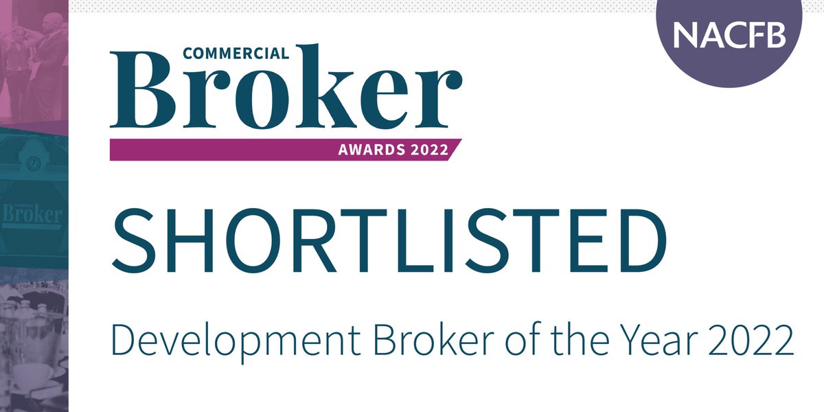 We are excited to announce that we have been shortlisted for ‘Development Broker of the Year’ at the <a href="/NACFB/">NACFB</a> Commercial Broker Awards. Thank you to everyone who has supported us, and we wish the best of luck to all involved. We will see you on the 23rd September!