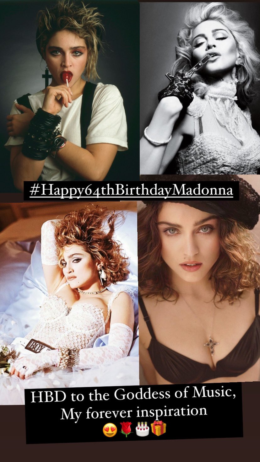 Happy 64th birthday The Queen of Pop Madonna      