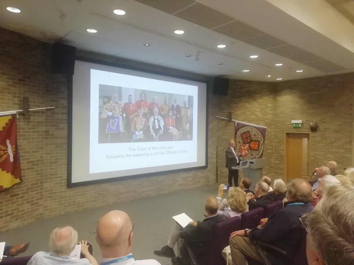 Lyon gave a Plenary Lecture to the Congress of Genealogical and Heraldic Sciences in Clare College, Cambridge, on 'Scots Heraldry and the Scottish Legal System.'