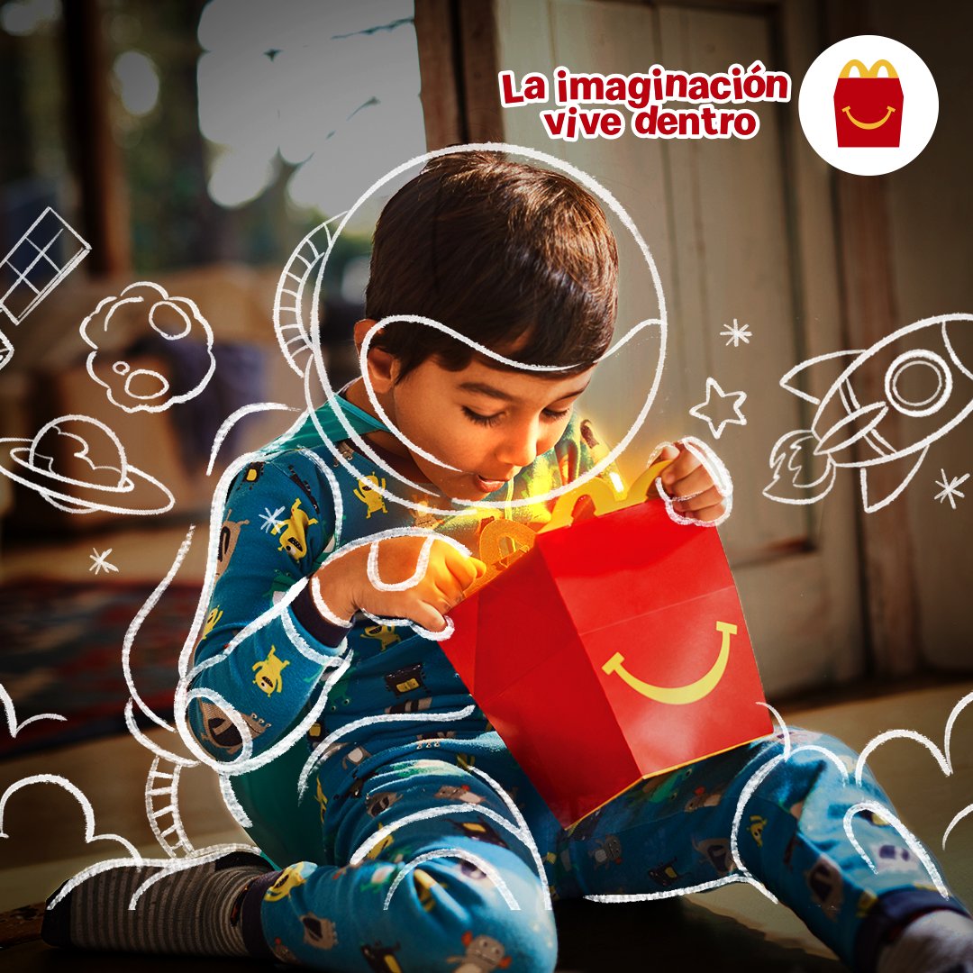 Cada #CajitaFeliz guarda en su interior una invitación a disfrutar de lo mejor de la infancia: la imaginación. 🤩 ¡Feliz Día del Niño! 🎉 #LaImaginaciónViveDentro.