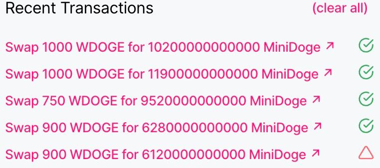 MiniDoge_Doge's tweet photo. All buyback tokens will be destroyed after 24 hours

#dogecoin  #Dogechain https://t.co/FqhQhmfuDX