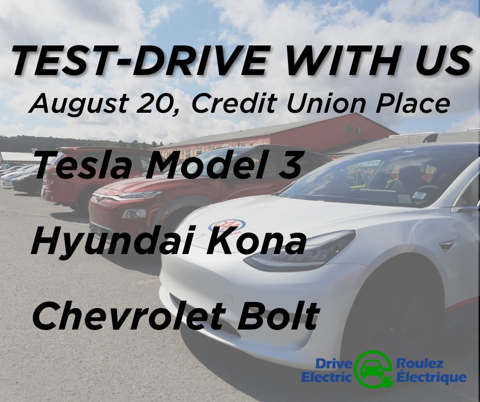 DrvElectricAtl's tweet photo. Coming to #Summerside #PEI this Saturday: #EV test-drives and answers to all your questions! Register for a test-drive at the link below! 🚗
#DriveElectricDay 
https://t.co/Rh4vgHSiKS https://t.co/5S7uTzzrb2