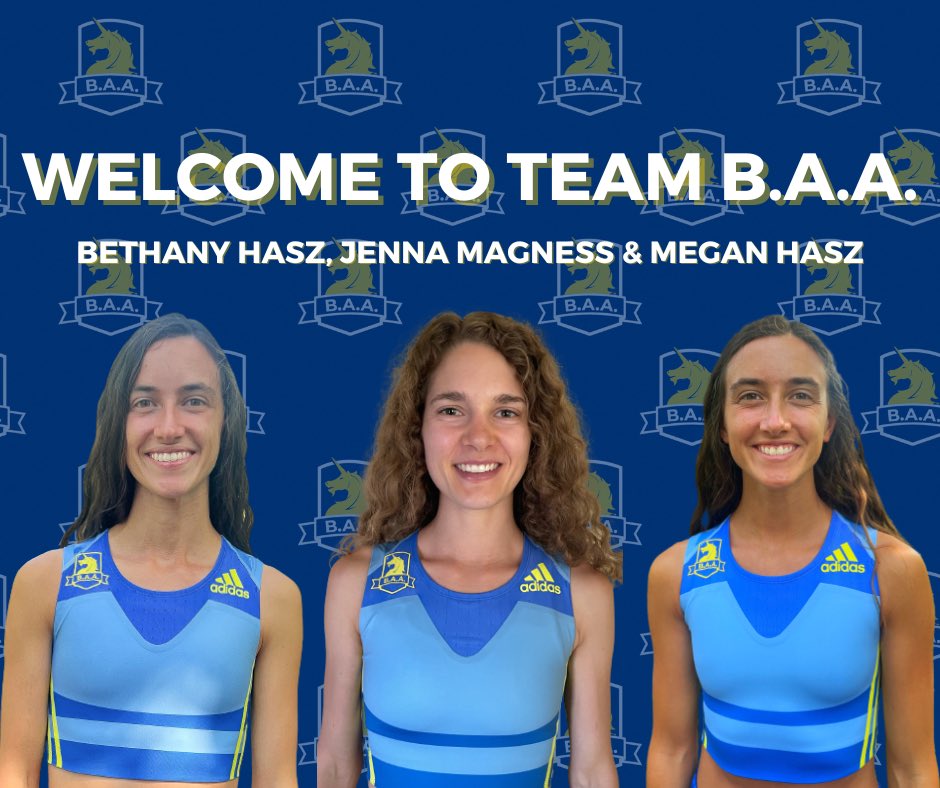 The B.A.A. is excited to welcome collegiate standouts Jenna Magness, Bethany Hasz, &amp; Megan Hasz as the newest members of the High Performance Team. We’re excited for the next phase of their journey as they begin their professional careers here in BOS!💙💛

bstnmar.org/BAAHPTAdds3