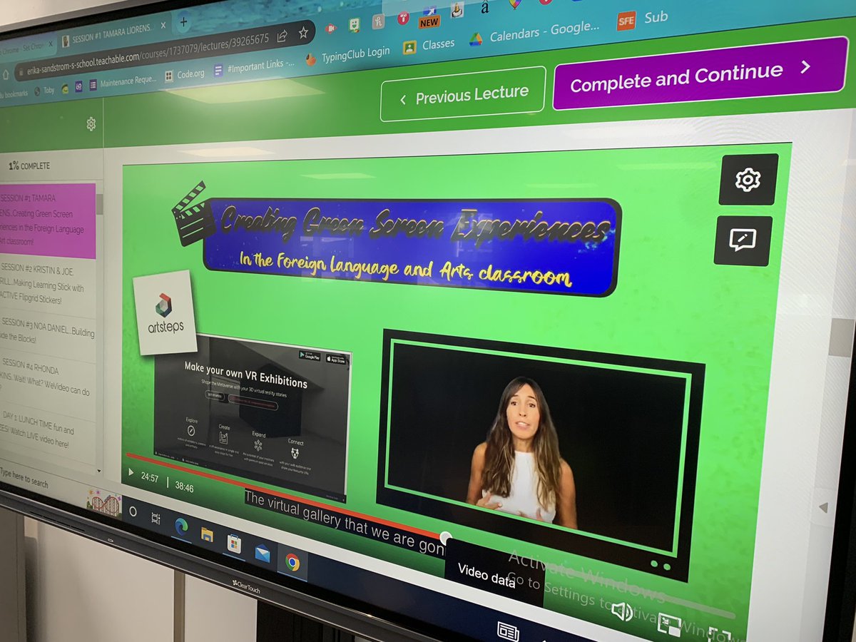 I’m unpacking and setting up my new room while finally watching #greenscreensummit presentations I missed over the summer. I cannot wait to explore <a href="/Artsteps_/">Artsteps</a> after seeing how @Chromtastic_T uses it with her students!