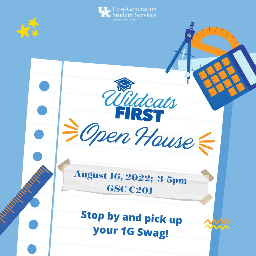 Need 1G Swag? Have questions? Drop by the First-Gen Office today from 3-5pm for our Open House!