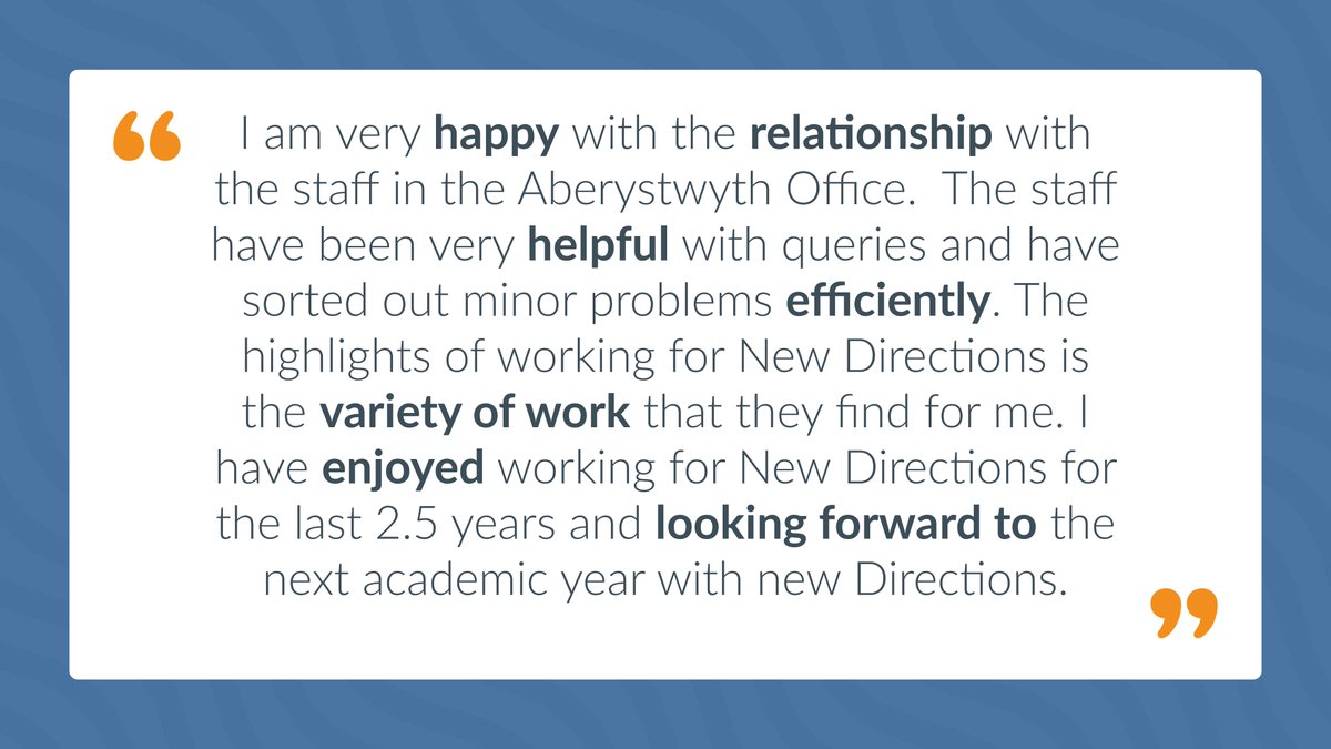 ndeducation's tweet photo. We always love hearing great #feedback about our fabulous team and their dedication! Are looking for a role in #education and would like to work with our amazing team? get in touch today!
🔗 https://t.co/4sGcpuSGdb
#testimonials #happycustomers #postivefeedback #Aberystwyth https://t.co/P5wAbMn1TJ