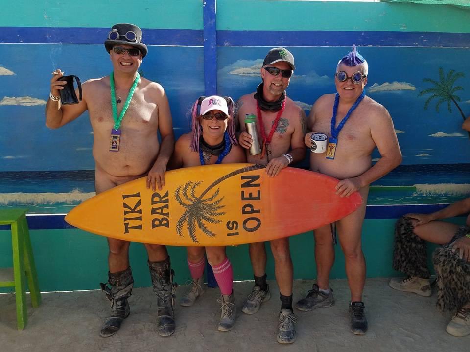 TomandBunny's tweet photo. Ever go to Burning man? Our friends Bob and Tess from @naughty_events head back next week. Here is us with Bob & Louie at the naked tiki bar at Burning man I think 2017. Great times 😀
#BurningMan2022 #burningman #tomandbunny #naughtyevents #tomstrips #nawlins https://t.co/dgpwBH9BKt
