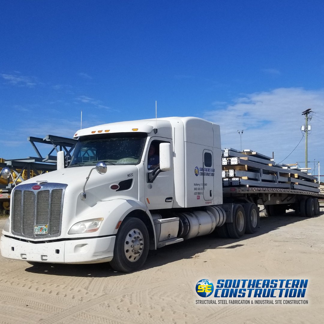 AISC structural steel fabrication on its way to our customers! We serve the needs of owners, OEM, EPC, and general contracting communities across the U.S. Request your quote today: southeasternconst.com #StructuralSteel #SteelFabrication #Contracting